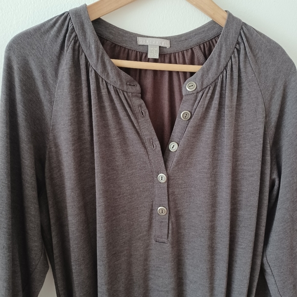 SOLD 5/30 🔮Taupe Belted Drop-Waist Dress - Picture 8 of 13